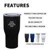 double wall vacuum metal tumblers