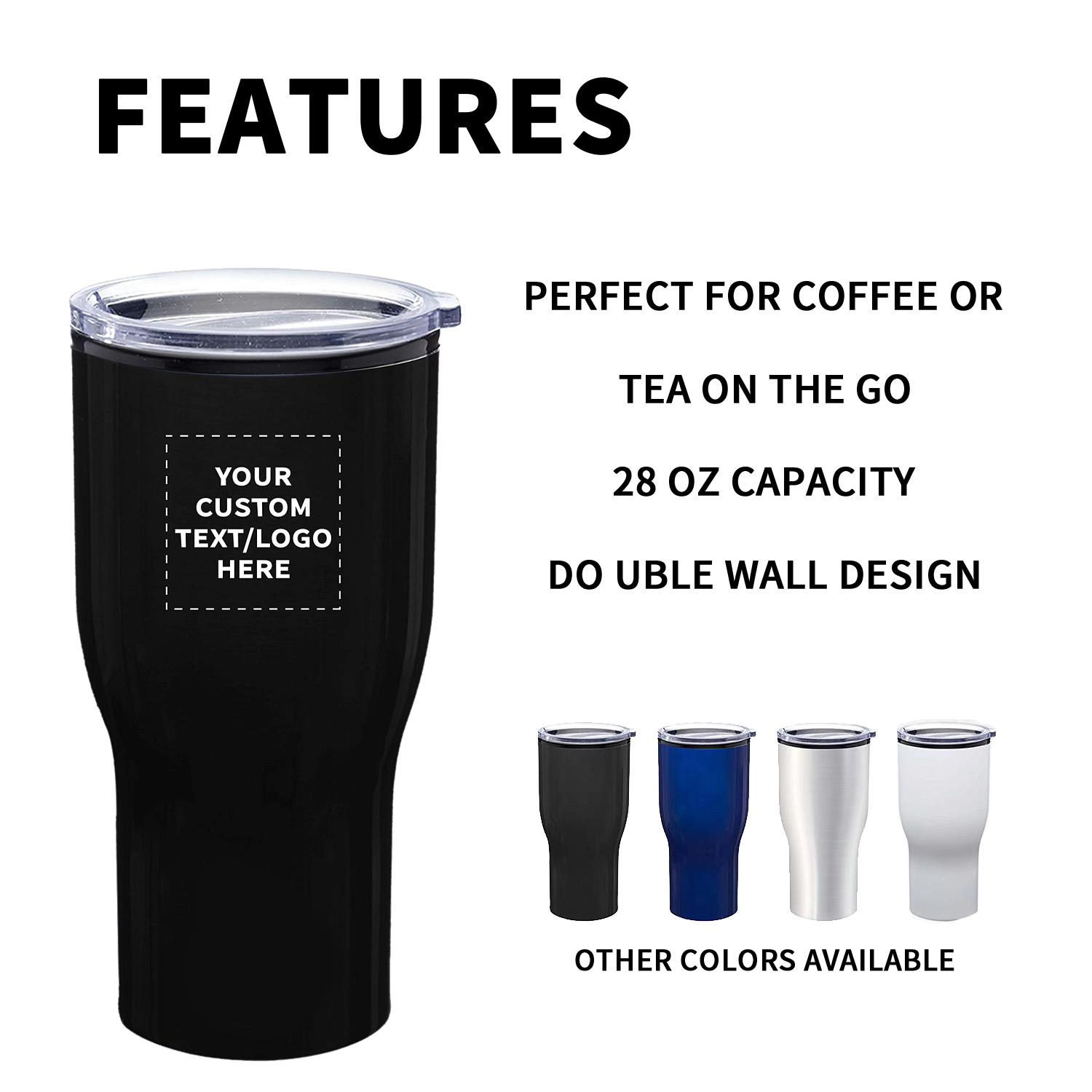 double wall vacuum metal tumblers