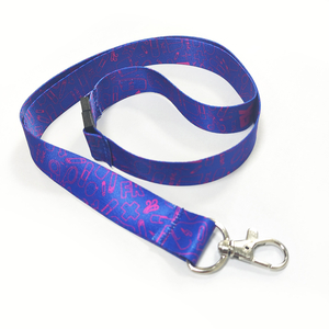 Customized Sublimation Eco-friendly Breakaway Polyester Keychain Lanyard 