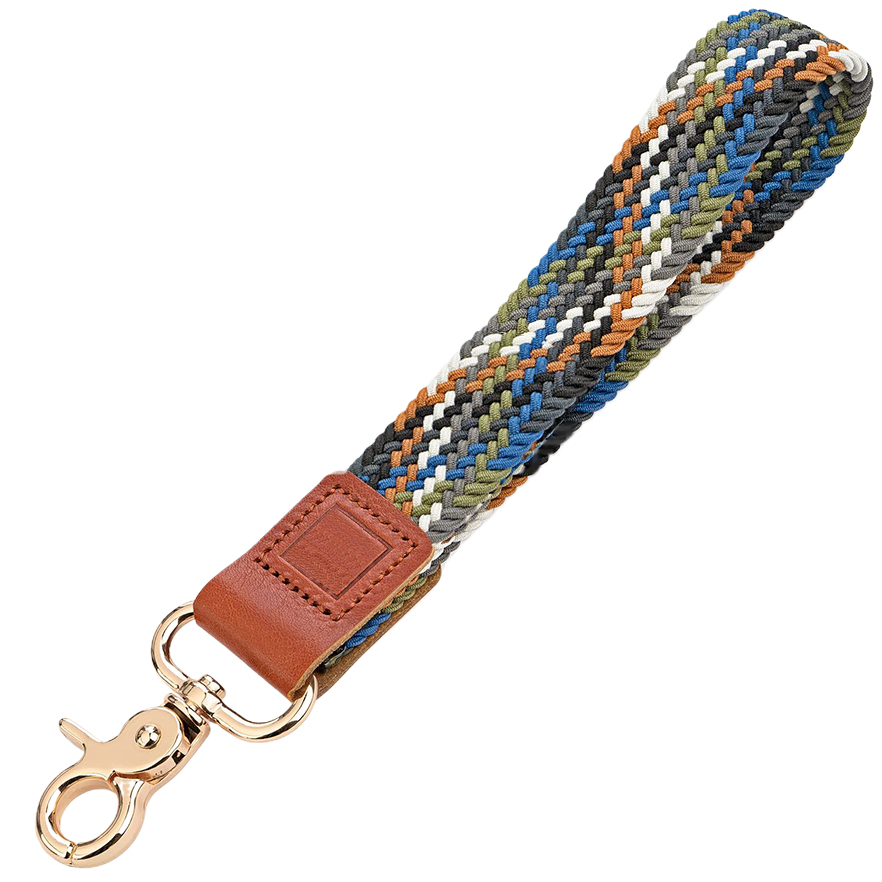  Elastic Cord Braided Keychain with Lobster Clasp