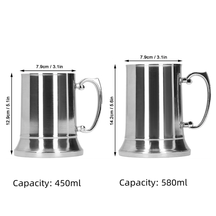 Double Wall Metal Beer Mug