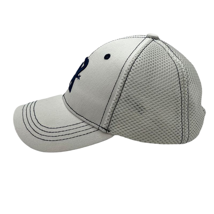 Embroidered white truck driver hat