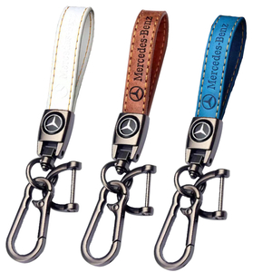 Custom Logo Slender leather car keychain