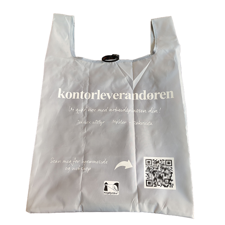 Double-sided printing corporate promotional folding shopping bag