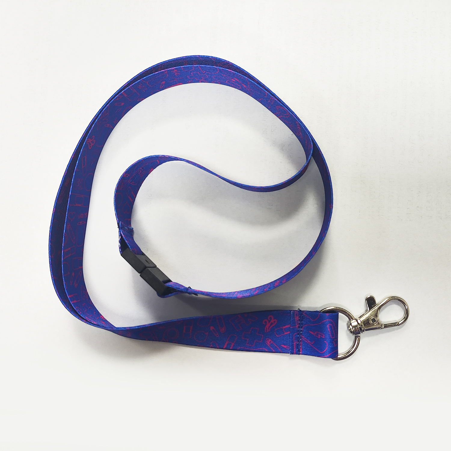 Customized Sublimation Eco-friendly Breakaway Polyester Keychain Lanyard 