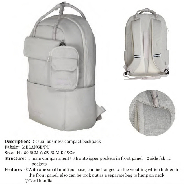 Casual business compact backpack custom