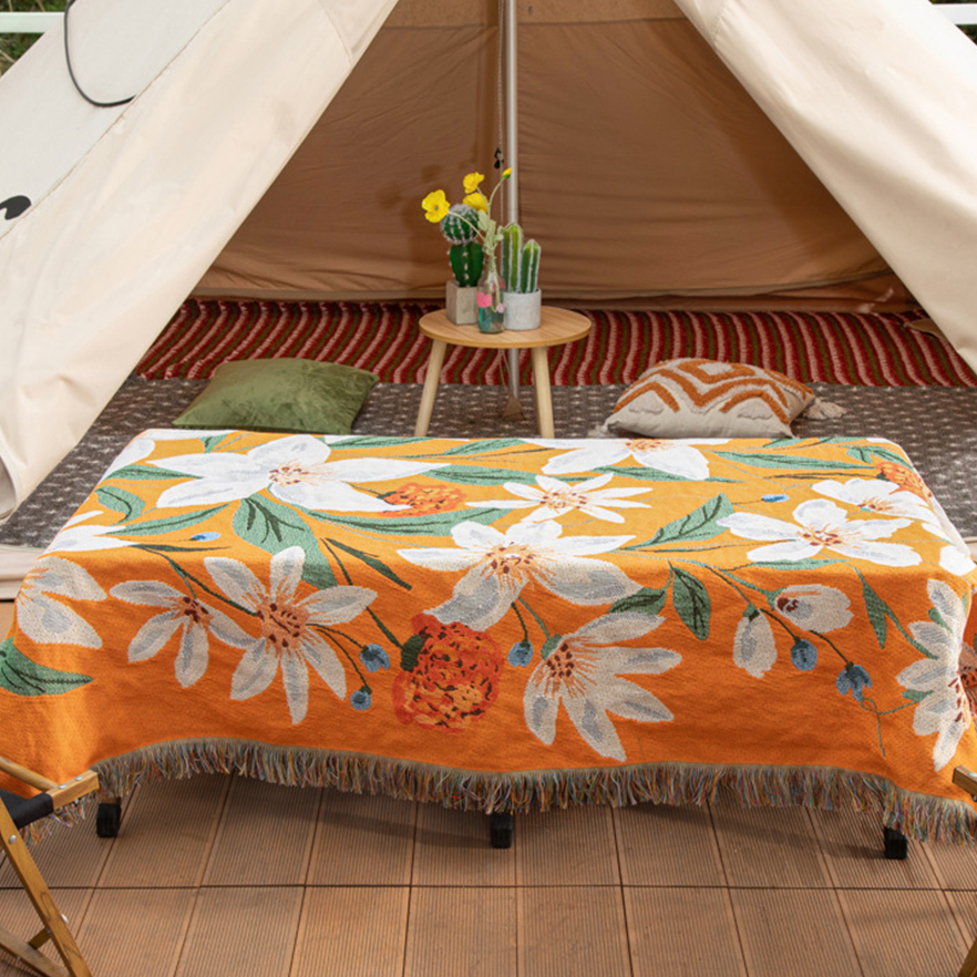 Printed Camping Blanket Rural sofa blanket