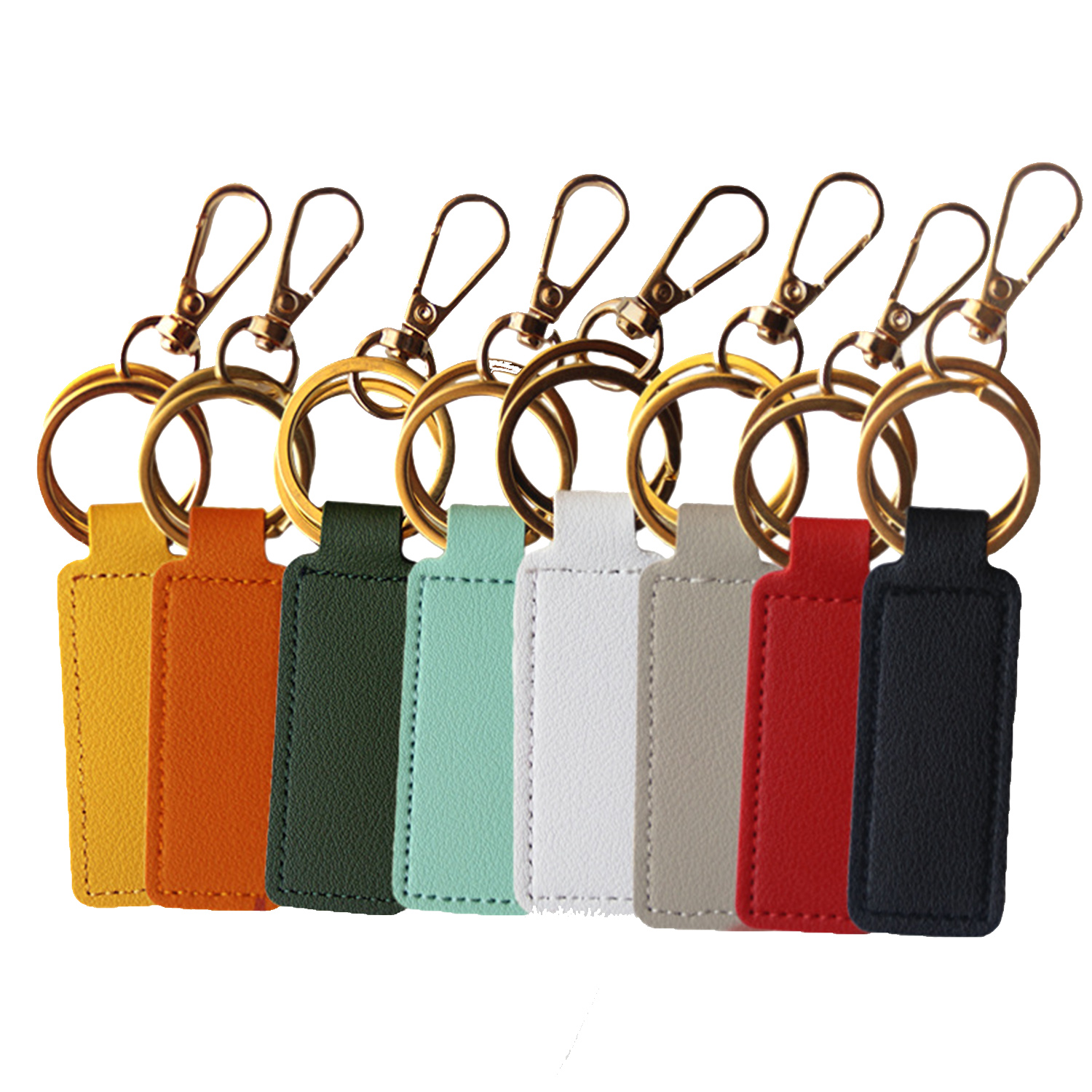 Small leather keychain