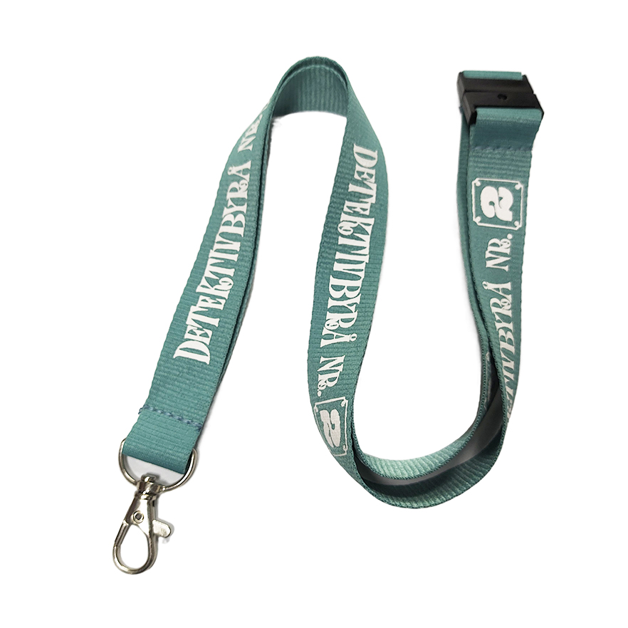 Eco friendly Logo Printed Lanyard With Detachable Key Ring 900X25mm