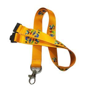 Eco Orange quick release printed lanyard 