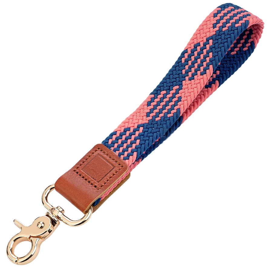  Elastic Cord Braided Keychain with Lobster Clasp