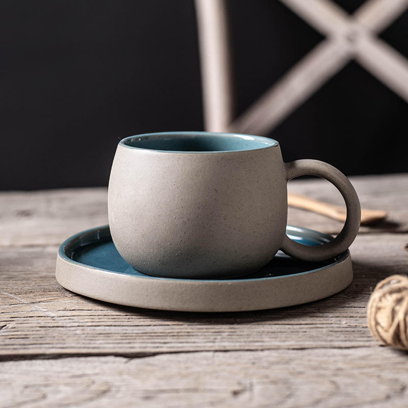 Custom Ceramic Coffee Mug with Saucer