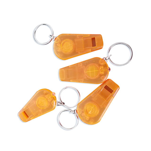 led torch whistle keychain custom logo