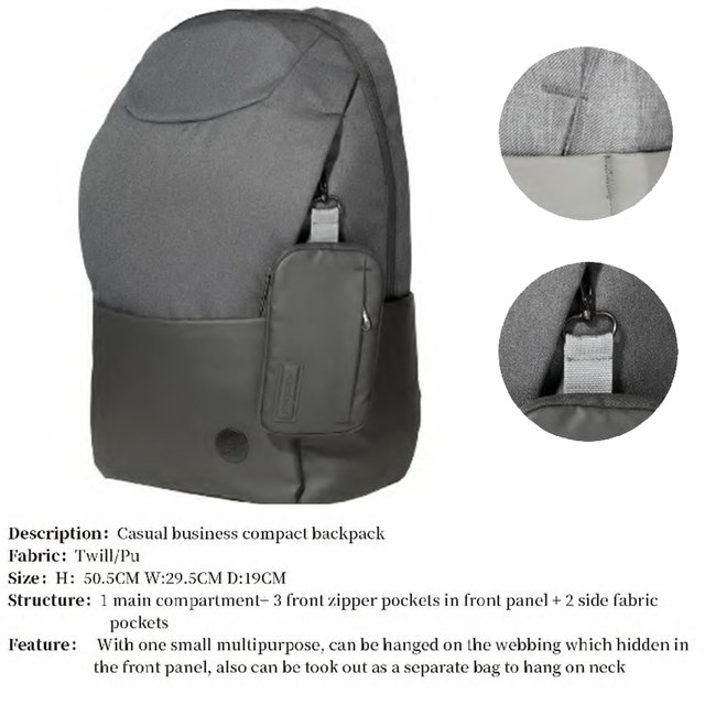 Casual business compact backpack