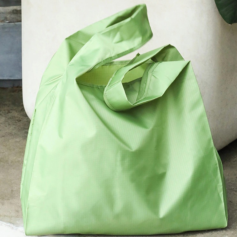 Long handle foldable Reusable shopping bag