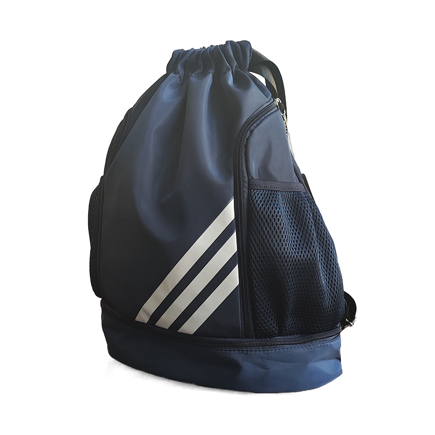 Multi -pocket drawing polyester schoolbag