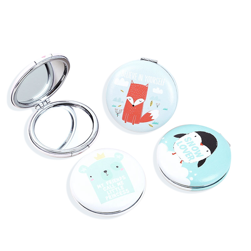 Customized Logo Flip cover Pocket Mirror 