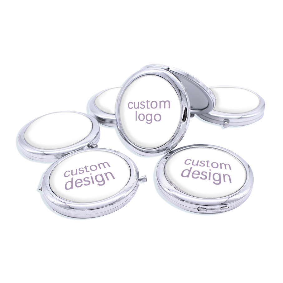 Customized Logo Flip cover Pocket Mirror 