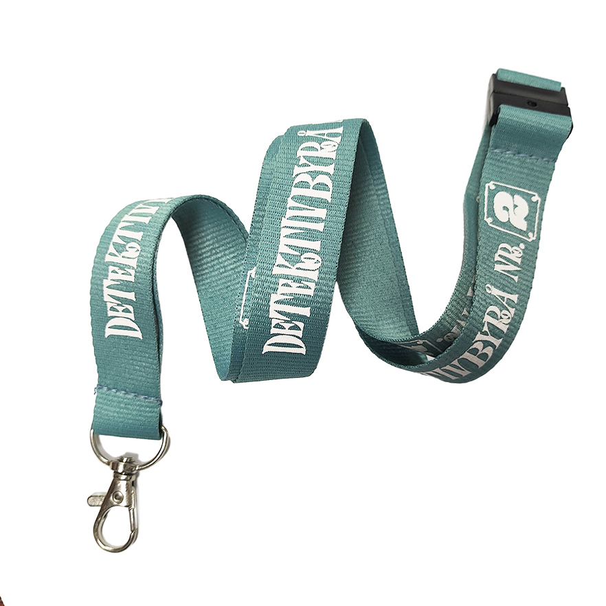 Eco friendly Logo Printed Lanyard With Detachable Key Ring 900X25mm