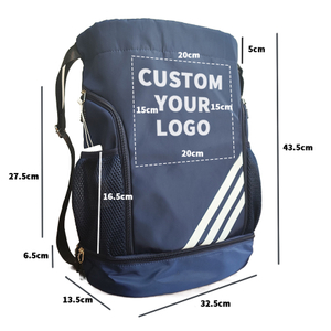 Multi -pocket drawing polyester schoolbag