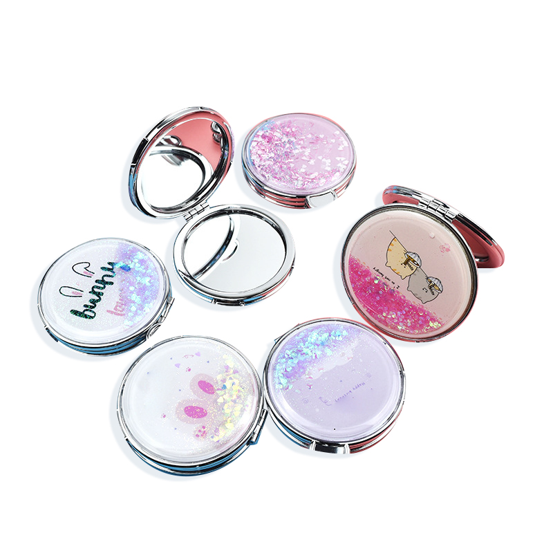 Customized Logo Flip cover Pocket Mirror 