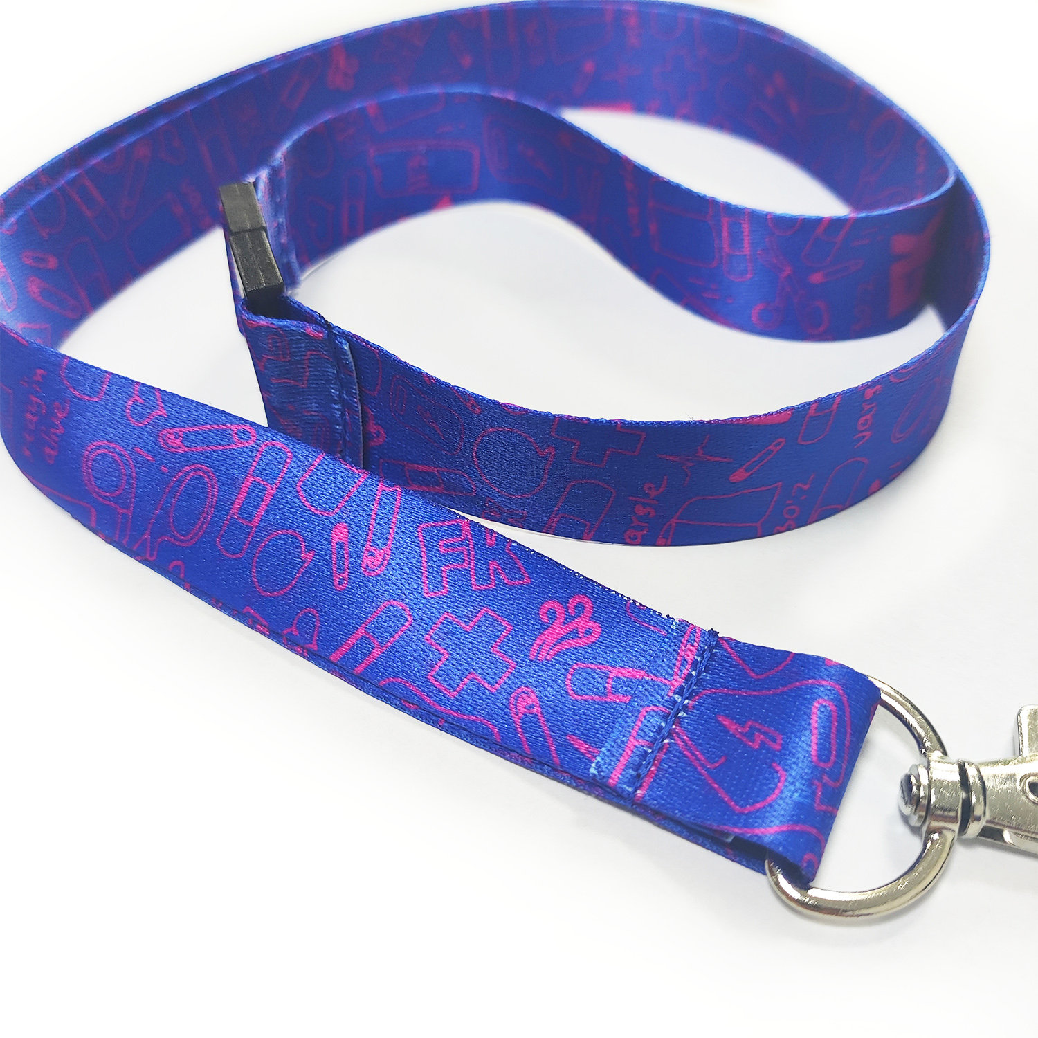 Customized Sublimation Eco-friendly Breakaway Polyester Keychain Lanyard 