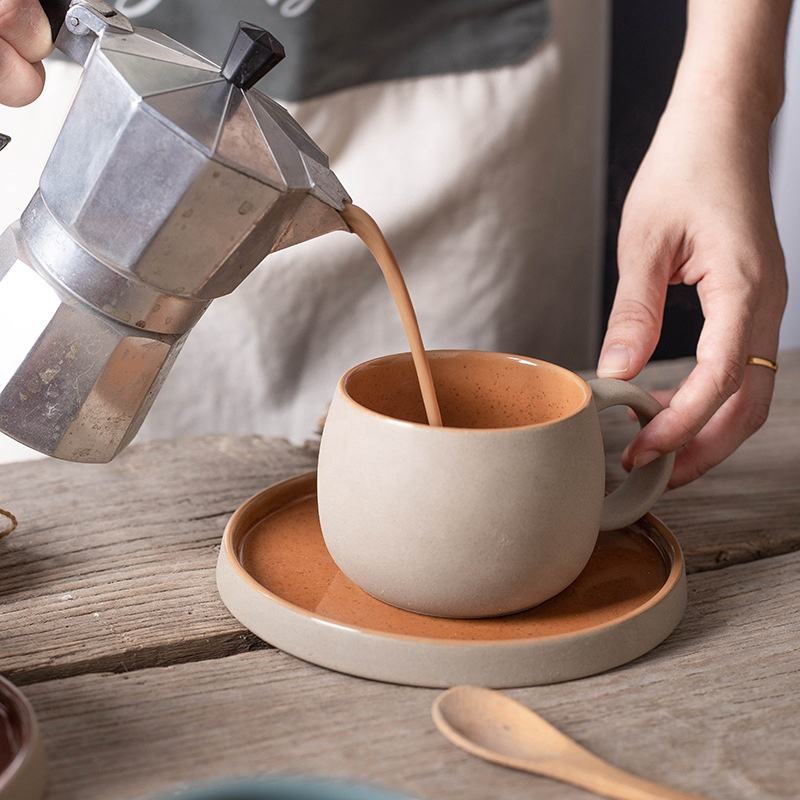 Custom Ceramic Coffee Mug with Saucer