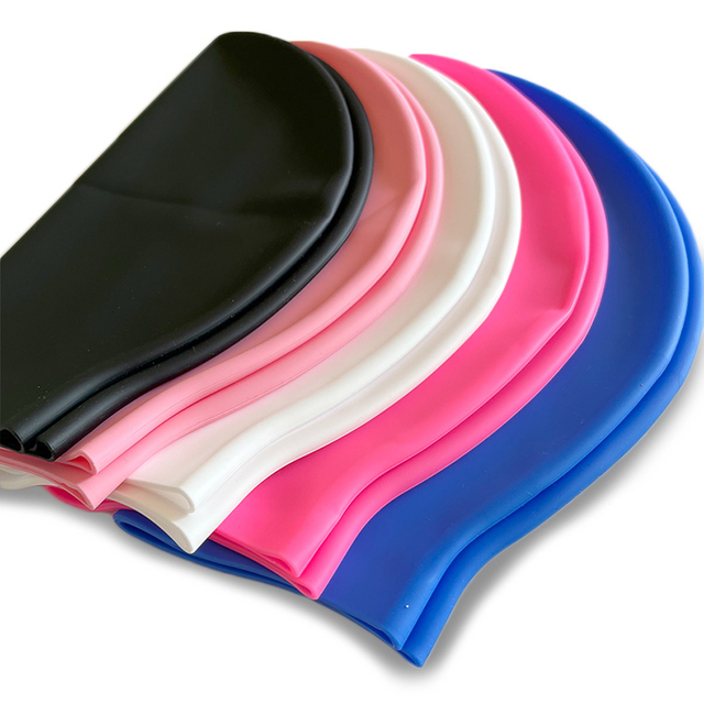 Silicone swimming cap