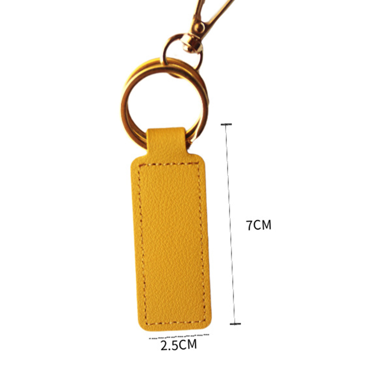 Small leather keychain