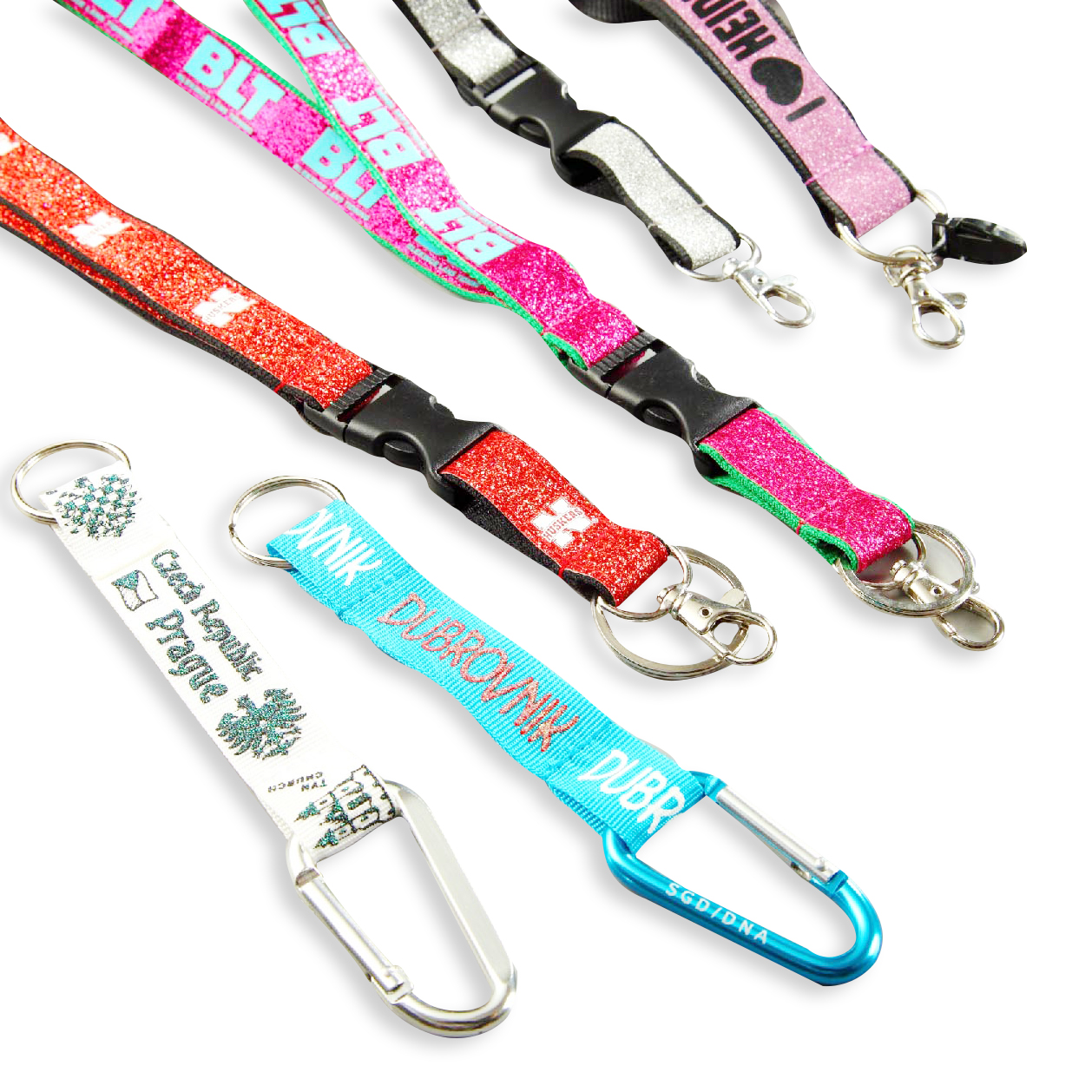 holographic color PVC Lanyard