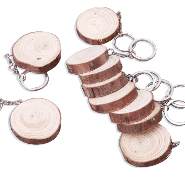 custom Natural Wooden Keyring 