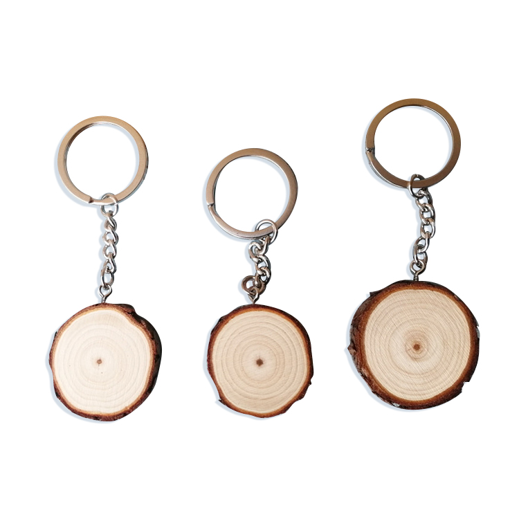 custom Natural Wooden Keyring 