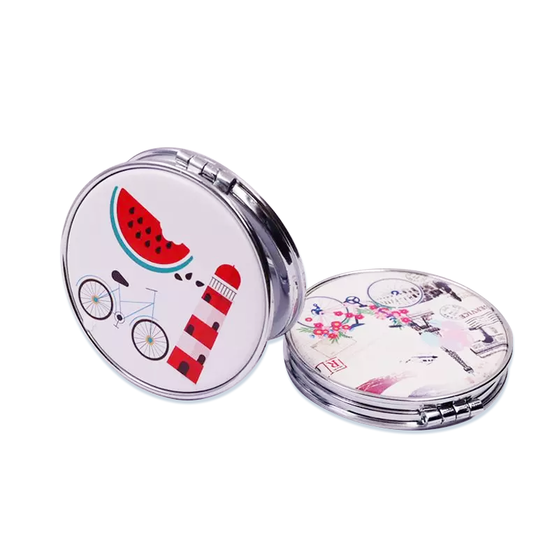 Customized Logo Flip cover Pocket Mirror 