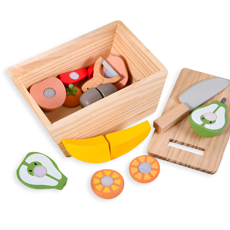 Kids Magnetic Wooden Fruits And Vegetables Cutting Toy 