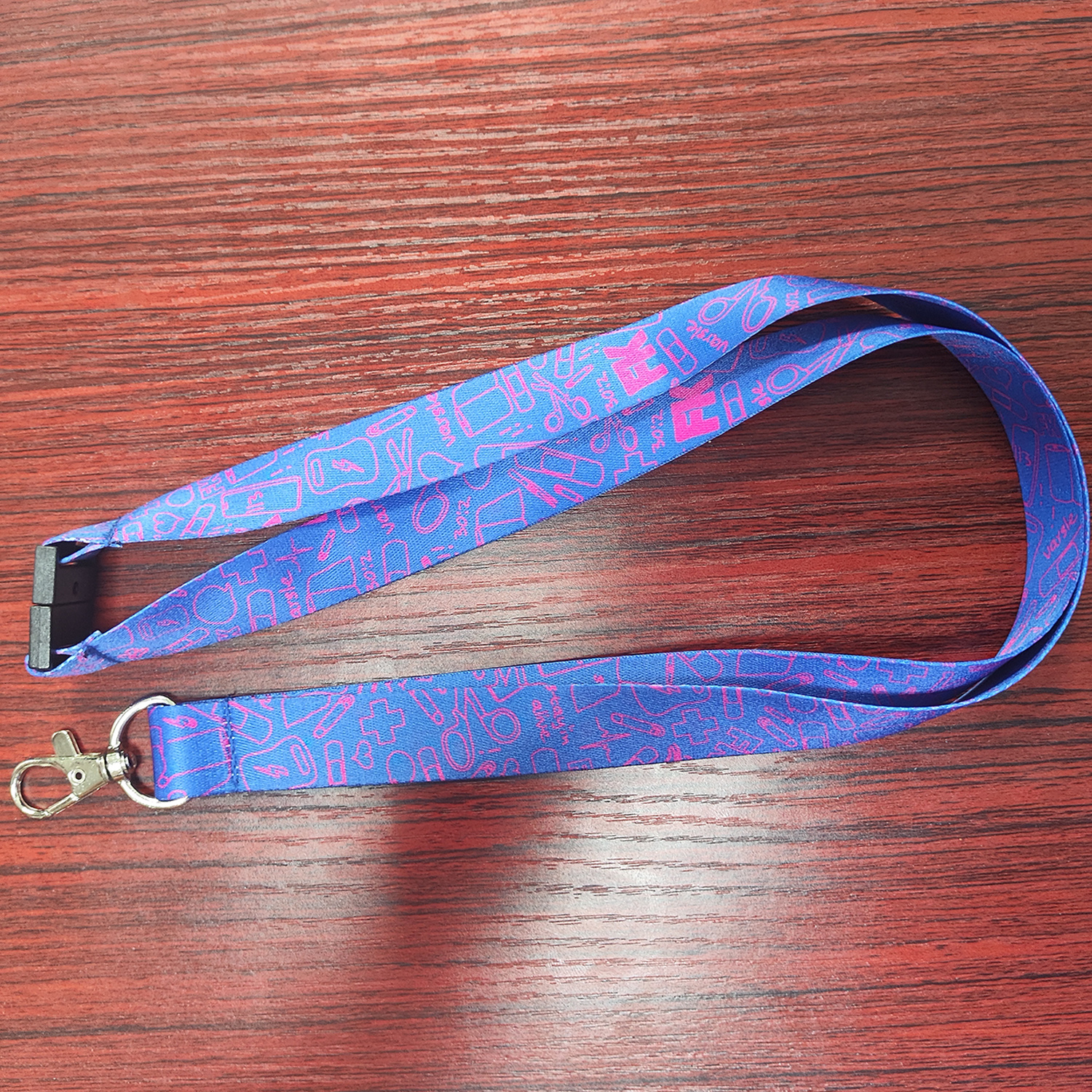 Customized Sublimation Eco-friendly Breakaway Polyester Keychain Lanyard 