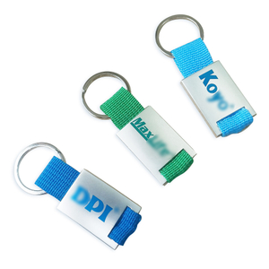 Promotional gift factory price cheap custom metal keychain with strap