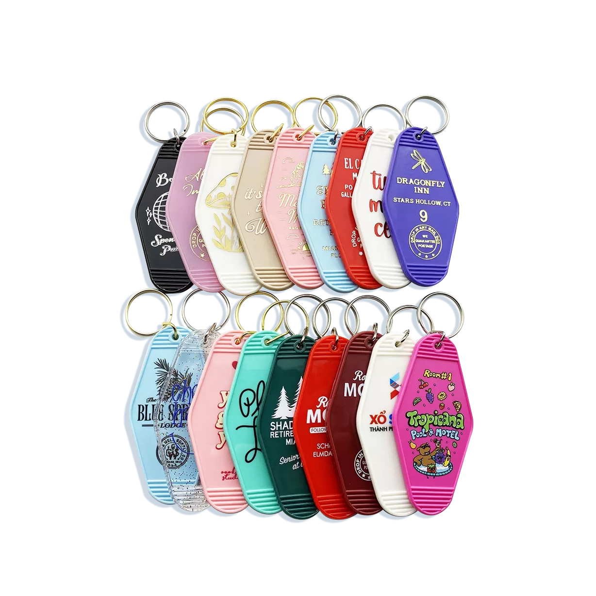 Plastic Hotel saving box keychain