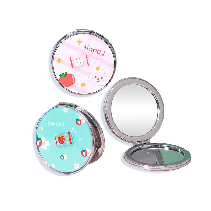 Customized Logo Flip cover Pocket Mirror 