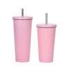 Custom Double Wall Stainless Steel Cups Tumblers With Lid And Straw