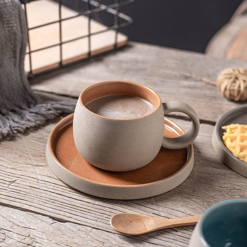 Custom Ceramic Coffee Mug with Saucer