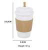 Custom 500ml Wheat Straw Coffee Mug with Lid