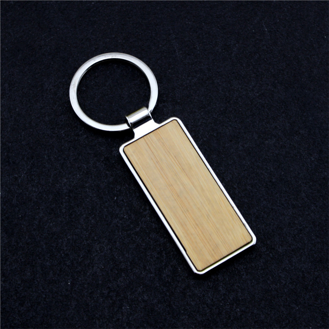 Custom bamboo keychain