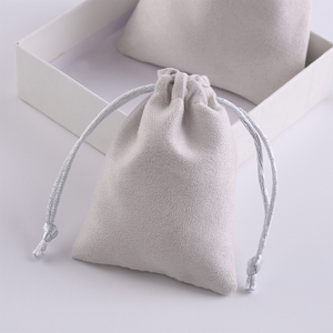 custom leather Drawstring gift Bag