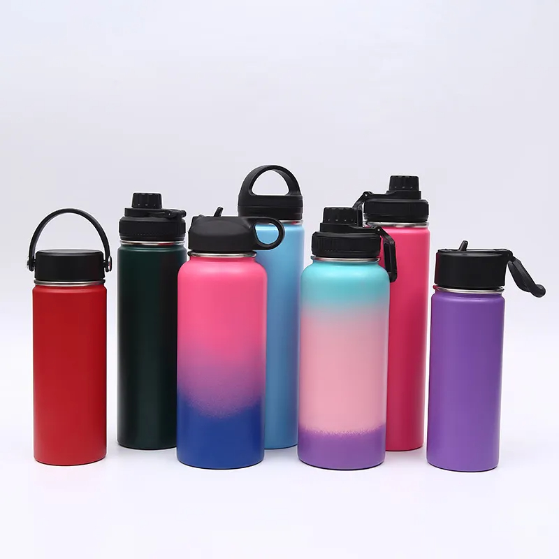 Small Mouth Stainless Steel Double Walled Vacuum Flask Thermal Insulated Sport Water Bottles